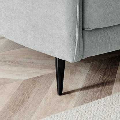 Bari Light Grey Brushed Fabric Sofa