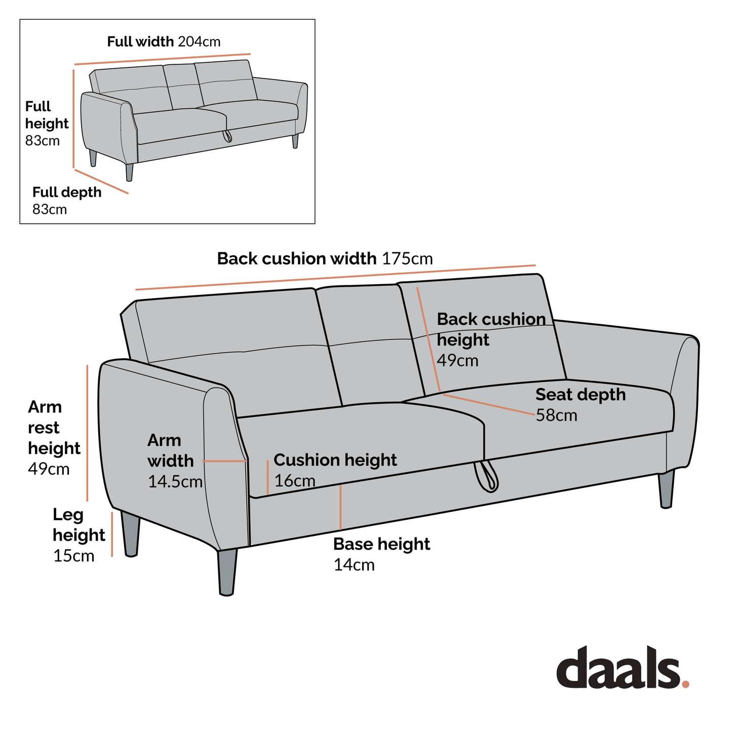 Latimer Grey Faux Leather 3-Seater Storage Sofa Bed