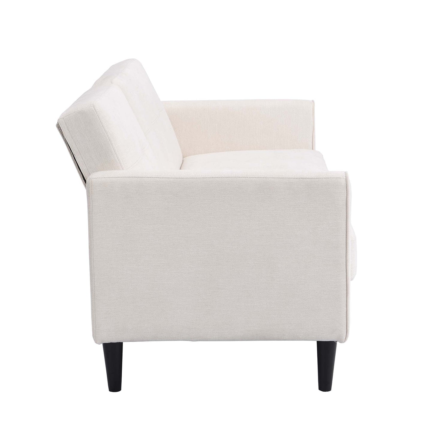 Latimer Beige Woven Fabric 3-Seater Storage Sofa Bed