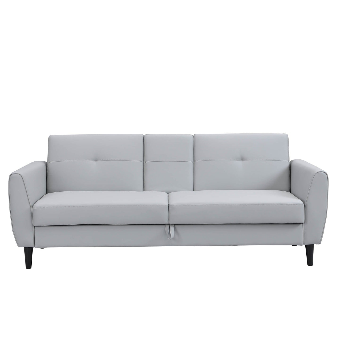 Latimer Grey Faux Leather 3-Seater Storage Sofa Bed