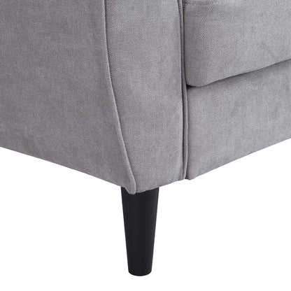 Latimer Light Grey Brushed Fabric 3-Seater Storage Sofa Bed