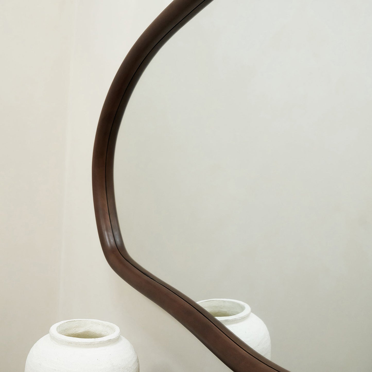 Aaliyah - Dark Wood Irregular Wall Mirror 150cm x 75cm