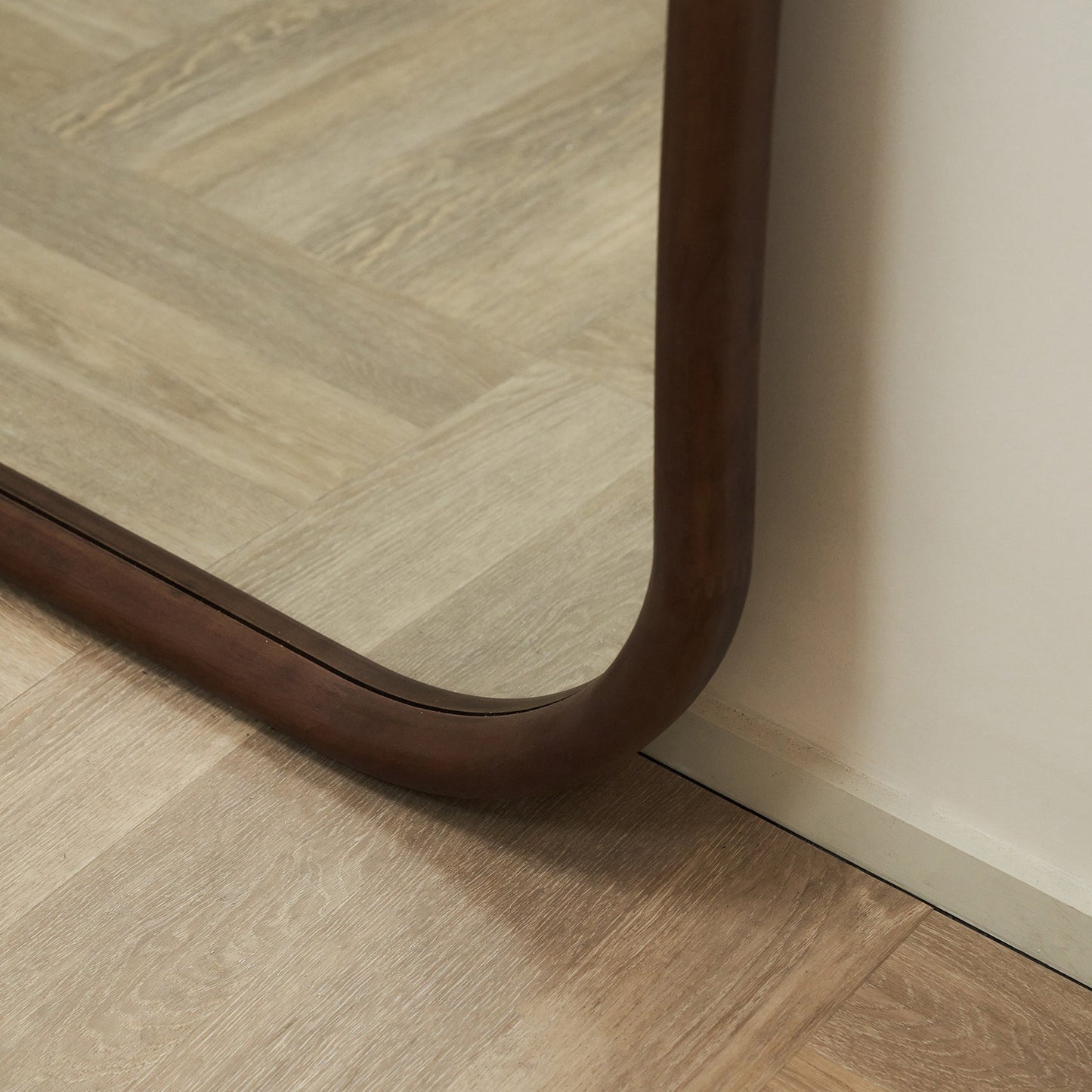 Aaliyah - Extra Large Full Length Dark Wood Irregular Mirror 180cm x 110cm