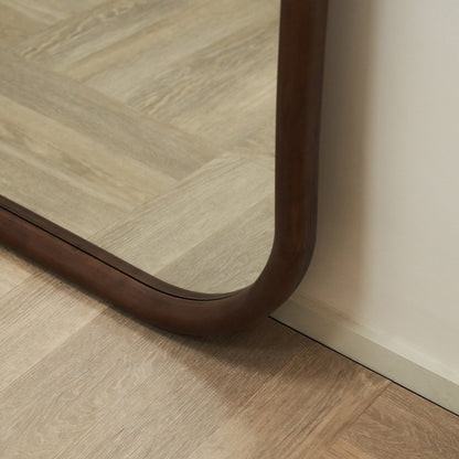 Aaliyah - Extra Large Full Length Dark Wood Irregular Mirror 180cm x 110cm