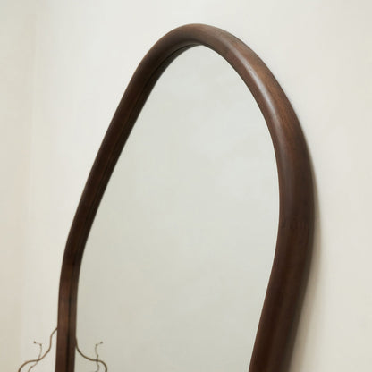 Aaliyah - Extra Large Full Length Dark Wood Irregular Mirror 180cm x 110cm