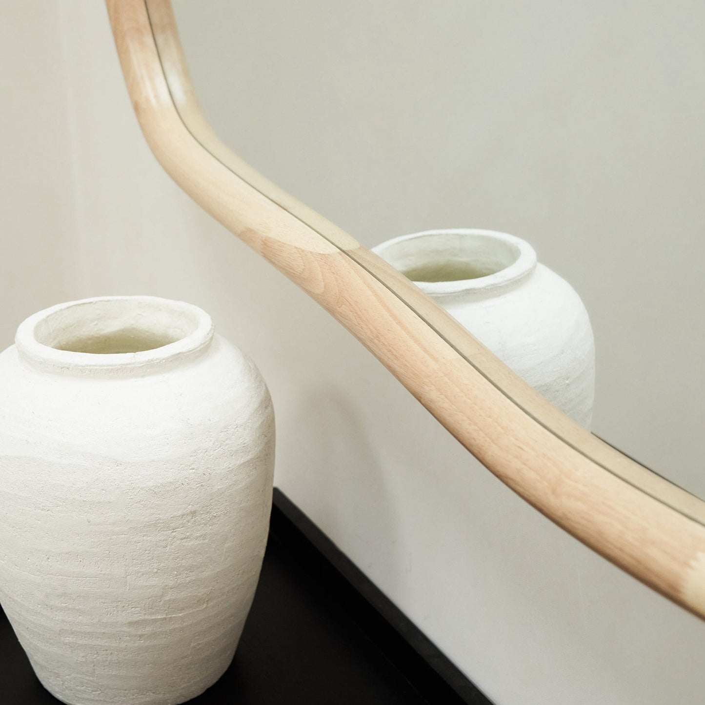 Aaliyah - Light Wood Irregular Wall Mirror 150cm x 75cm