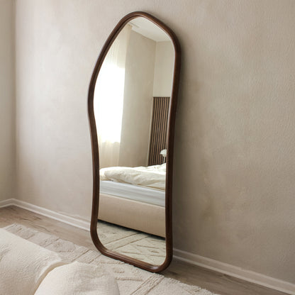 Aaliyah - Full Length Dark Wood Irregular Mirror 180cm x 80cm