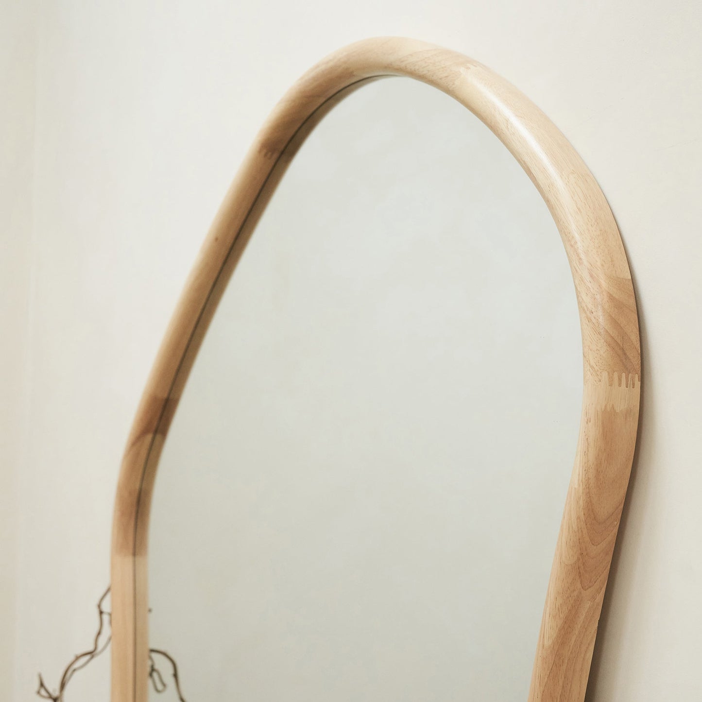 Aaliyah - Extra Large Full Length Light Wood Irregular Mirror 180cm x 110cm