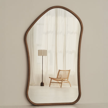 Aaliyah - Extra Large Full Length Warm Wood Irregular Mirror 180cm x 110cm