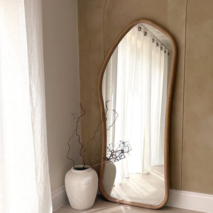 Aaliyah - Full Length Warm Wood Irregular Mirror 180cm x 80cm