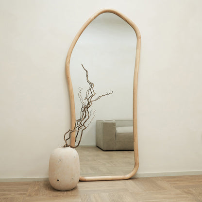 Aaliyah - Full Length Light Wood Irregular Mirror 180cm x 80cm