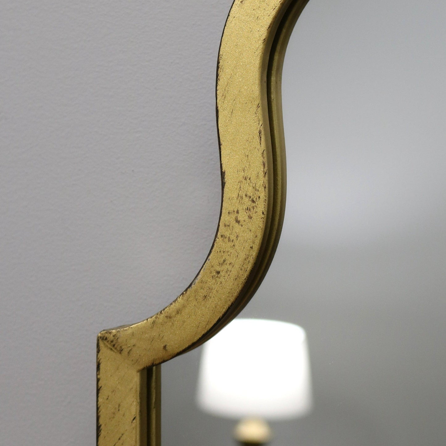 Algiers - Large Full Length Gold Arched Metal Mirror 150cm x 60cm