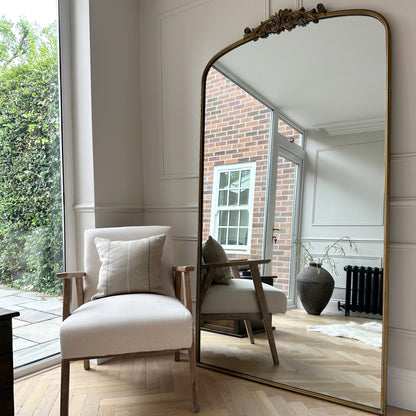Amelia - Full Length Gold Arched Metal Mirror 200cm x 120cm