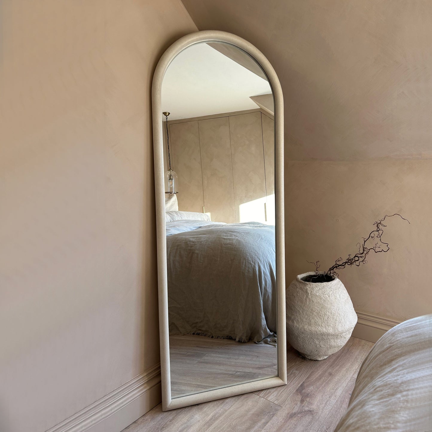 Amora - Full Length Large Arched Concrete Mirror 172cm x 60cm