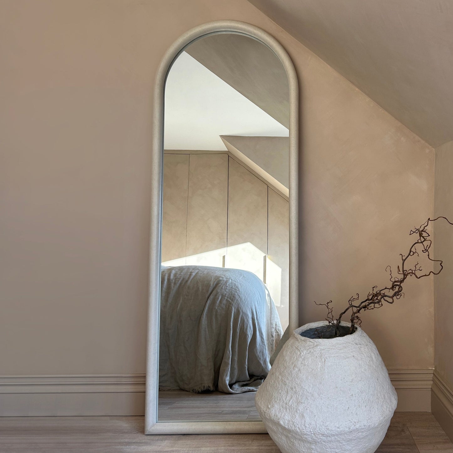 Amora - Full Length Large Arched Concrete Mirror 172cm x 60cm