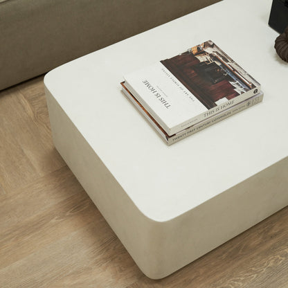 Angelo - Minimal Concrete Rectangular Coffee Table Large