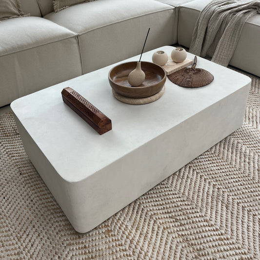 Angelo - Minimal Concrete Rectangular Coffee Table Large
