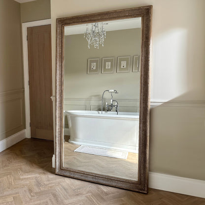 Antoine - Full Length Extra Large Washed Wood Rectangular Mirror 185cm x 100cm