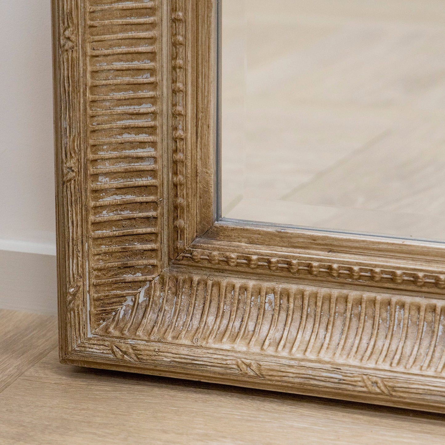 Antoine - Full Length Extra Large Washed Wood Rectangular Mirror 185cm x 100cm