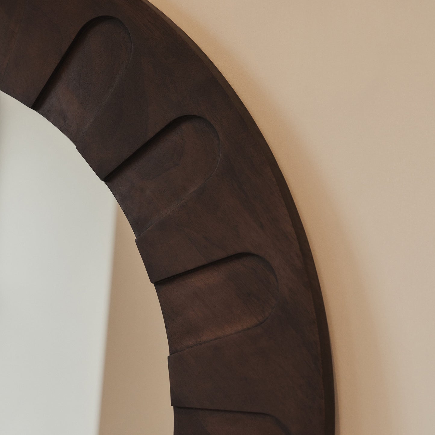 Valor - Dark Wood Extra Large Premium Arched Mirror 190cm x 110cm