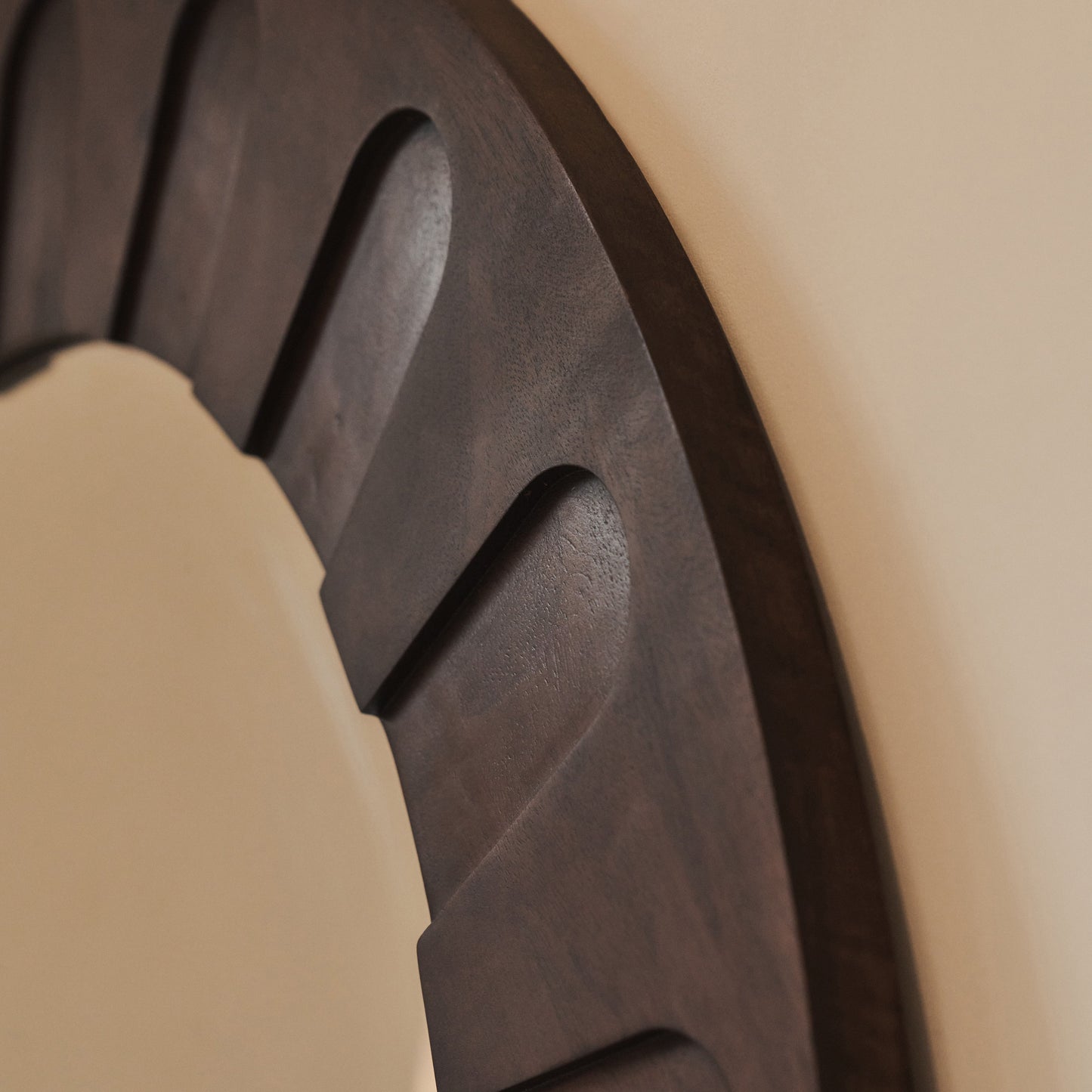 Valor - Dark Wood Extra Large Premium Arched Mirror 190cm x 110cm