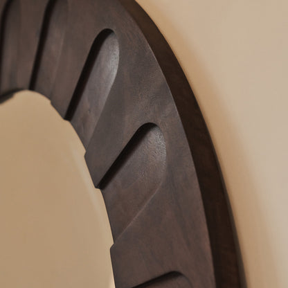 Valor - Dark Wood Extra Large Premium Arched Mirror 190cm x 110cm