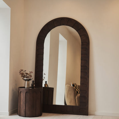 Valor - Dark Wood Extra Large Premium Arched Mirror 190cm x 110cm