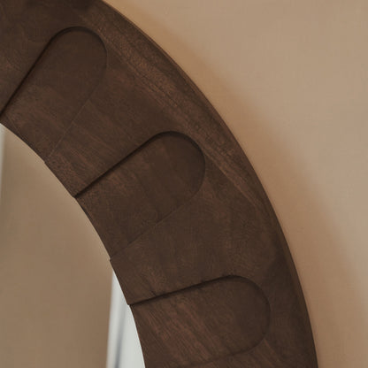 Valor - Warm Wood Extra Large Premium Arched Mirror 190cm x 110cm