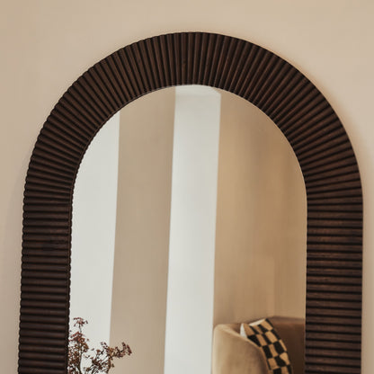 Sloane - Dark Wood Extra Large Premium Arched Mirror 180cm x 100cm