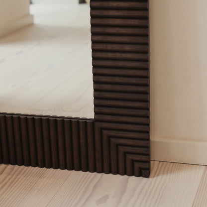 Sloane - Dark Wood Extra Large Premium Arched Mirror 180cm x 100cm