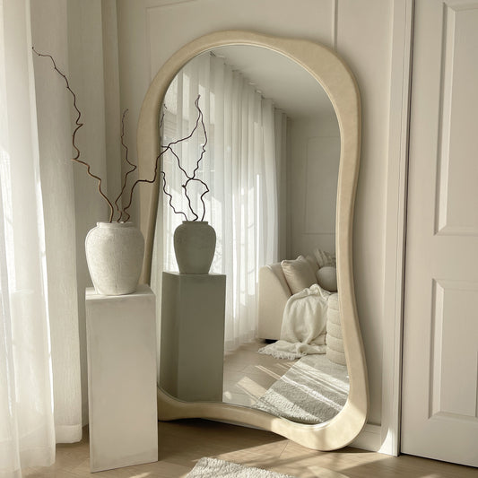 Arcurva - Extra Large Full Length Concrete Irregular Mirror 190cm x 120cm
