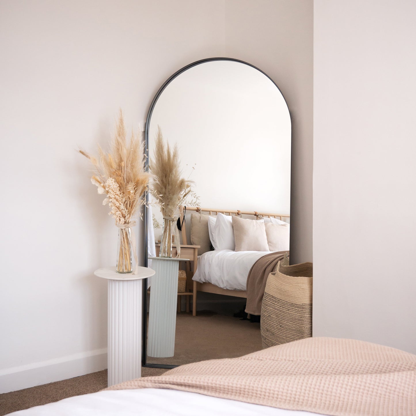 Arcus - Full Length Arched Black Large Metal Mirror 170cm x 80cm