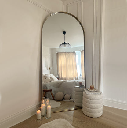 Arcus - Full Length Arched Gold Extra Large Metal Mirror 200cm x 90cm