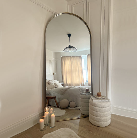 Arcus - Full Length Arched Gold Extra Large Metal Mirror 200cm x 90cm