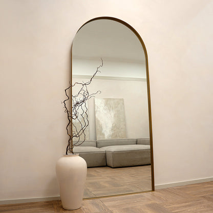 Arcus - Full Length Arched Gold Extra Large Metal Mirror 200cm x 90cm