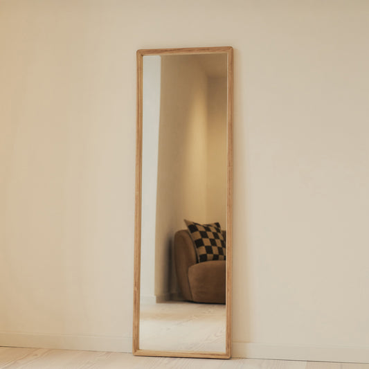 Arden - Light Wood Full Length Wooden Mirror 140cm x 45cm