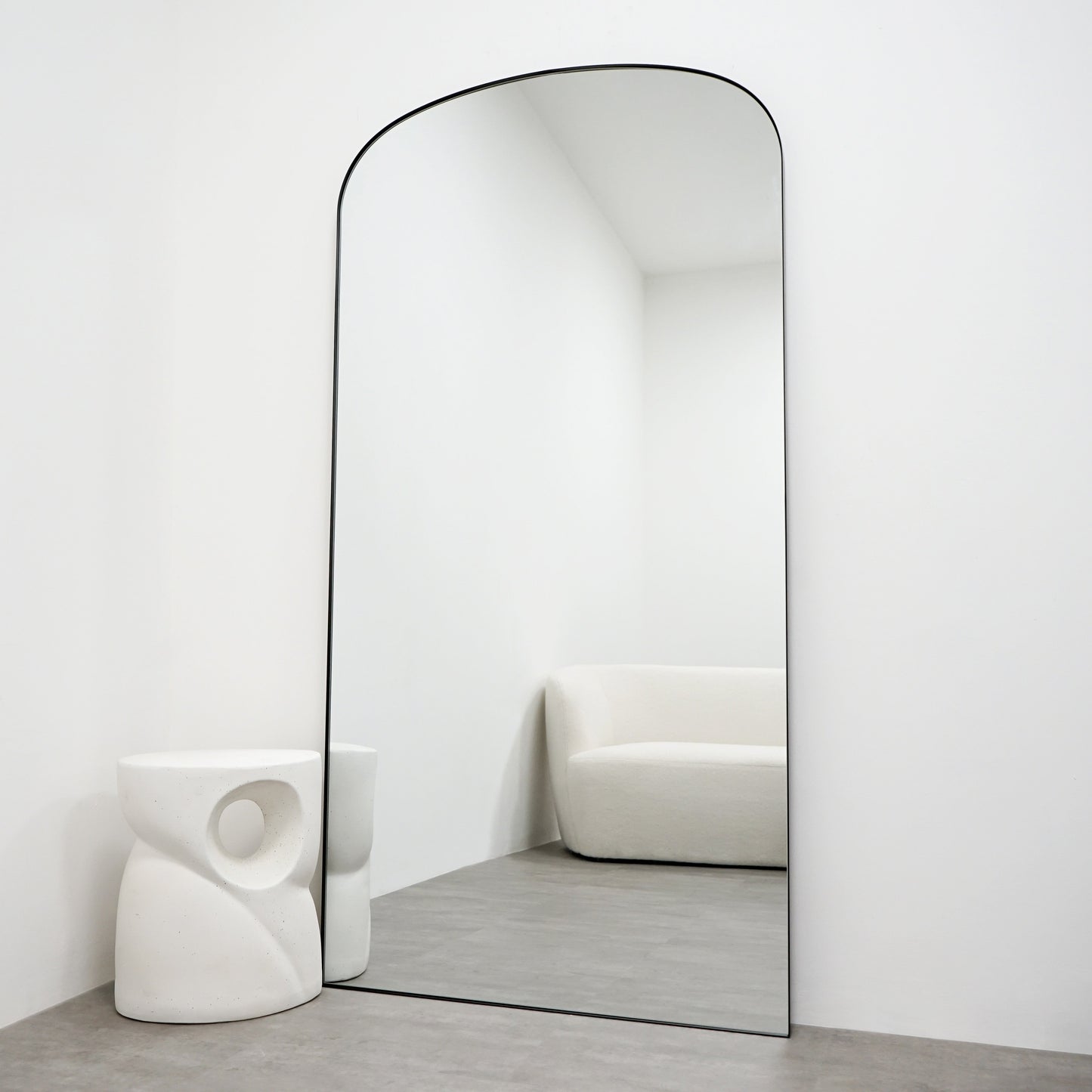 Aria - Full Length Black Large Metal Mirror 180cm x 90cm