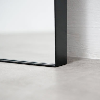 Aria - Full Length Black Large Metal Mirror 180cm x 90cm