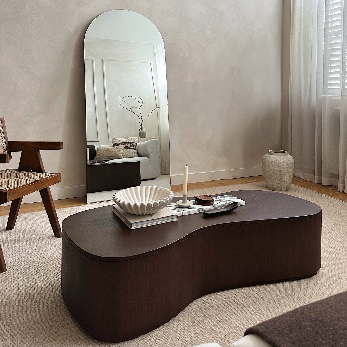 Arlo - Dark Wood Irregular Extra Large Coffee Table