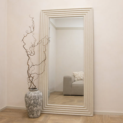 Aurora - Full Length Ribbed Concrete Mirror 180cm x 90cm