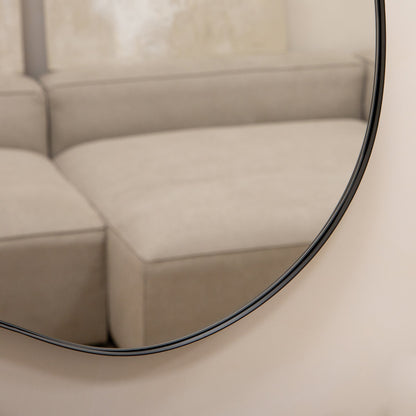 Ava - Black Pond Shaped Irregular Mirror 100cm x 70cm