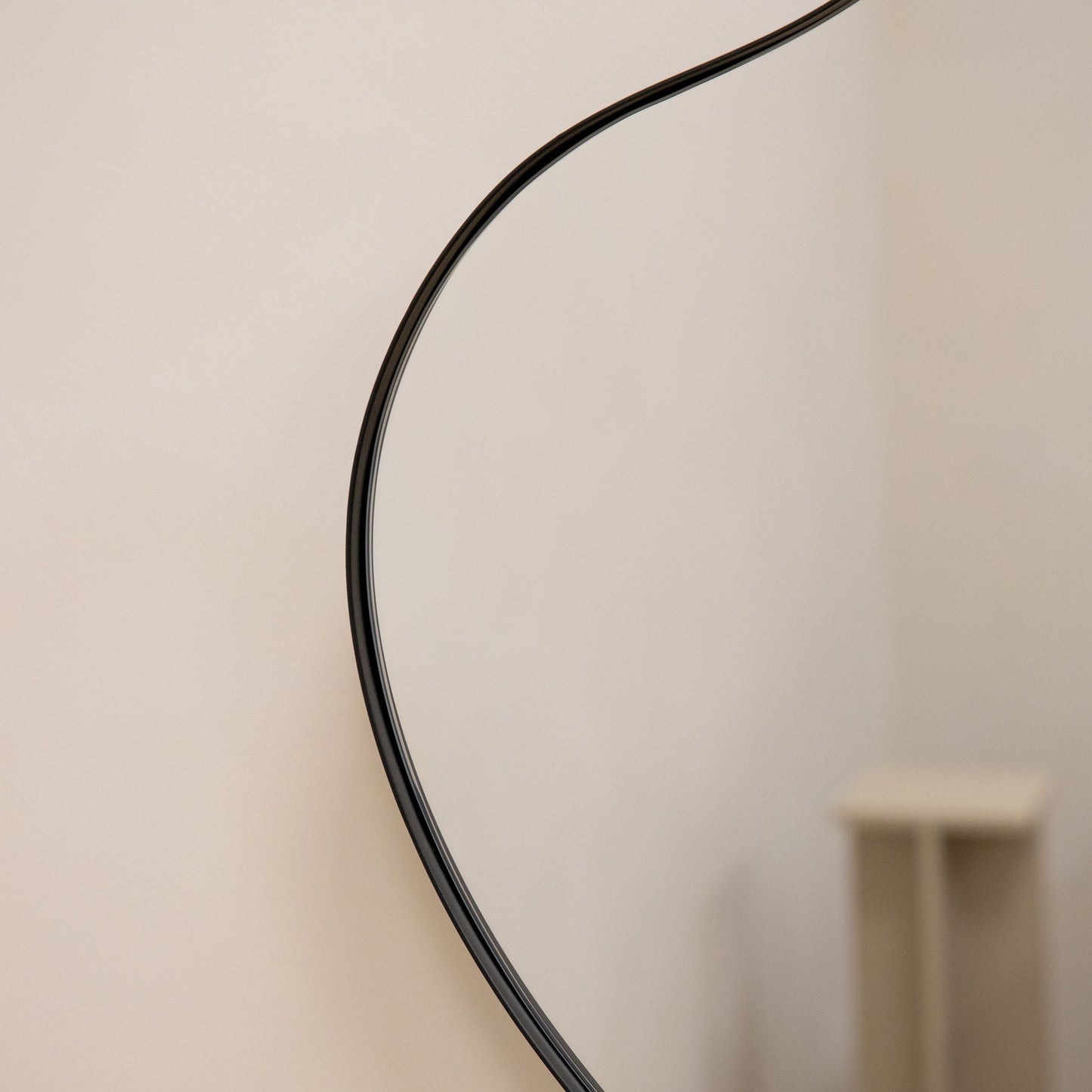 Ava - Black Pond Shaped Irregular Mirror 100cm x 70cm