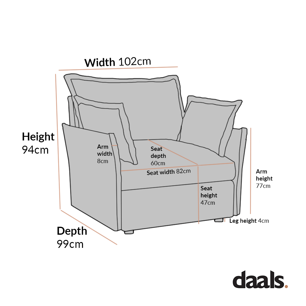 Byron Pillow Edge Beige Fabric Modular Sofa, 1-Seater
