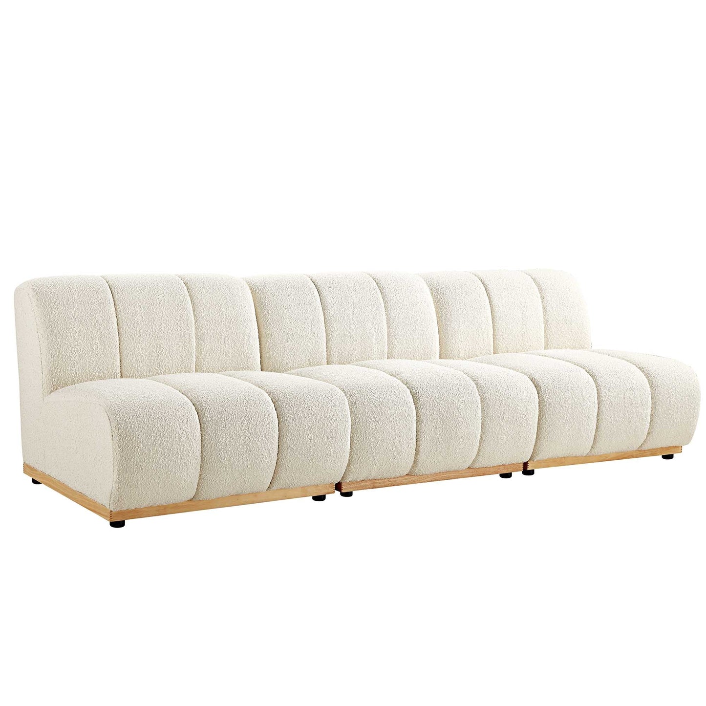 Granvia Ecru Boucle Modular Sofa, 3-Seater Sofa