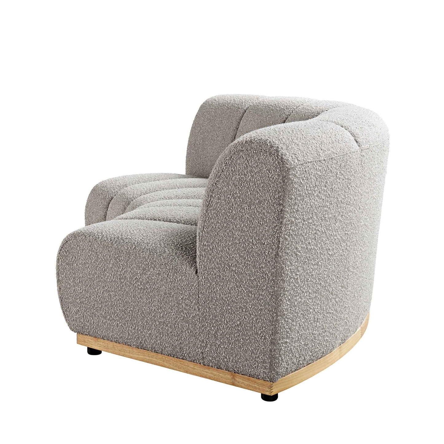 Granvia Taupe Boucle Modular Sofa, 2-Seater Curved Sofa