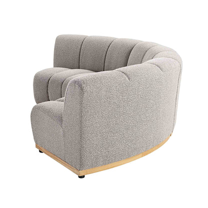 Granvia Taupe Boucle Modular Sofa, 3-Seater Curved Sofa