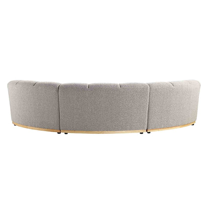 Granvia Taupe Boucle Modular Sofa, 3-Seater Curved Sofa