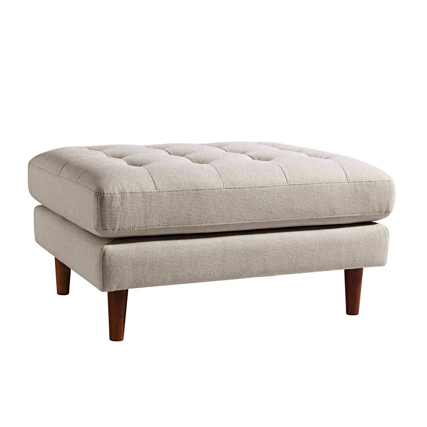 Henrietta Ottoman, Beige Woven Fabric