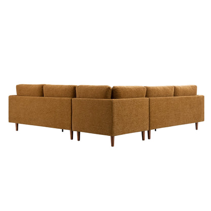 Henrietta 5+Seater Corner Sofa, Spiced Honey Chenille