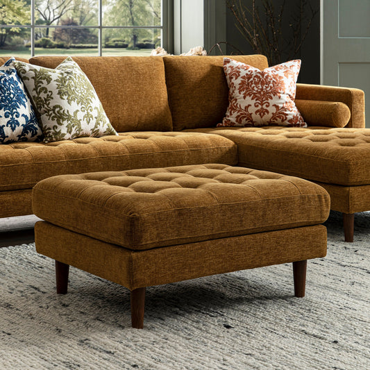 Henrietta Ottoman, Spiced Honey Chenille